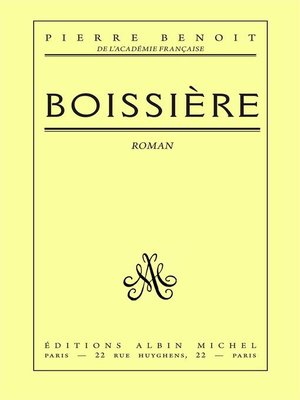 cover image of Boissière